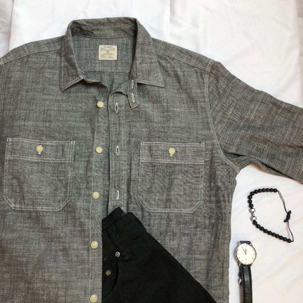 J. Crew grey button down